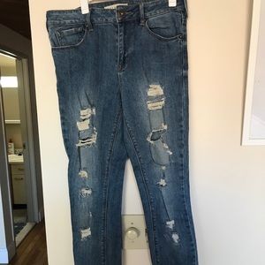 Pacsun Bullhead high rise ripped skinny jeans